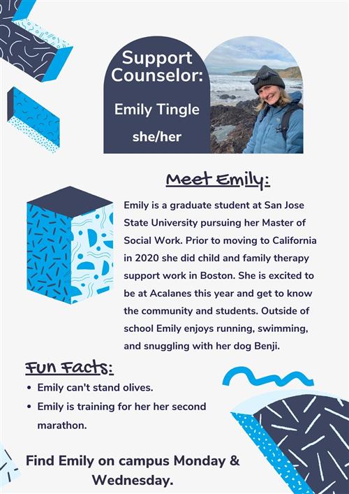 Emily Tingle Wellness Support Counselor